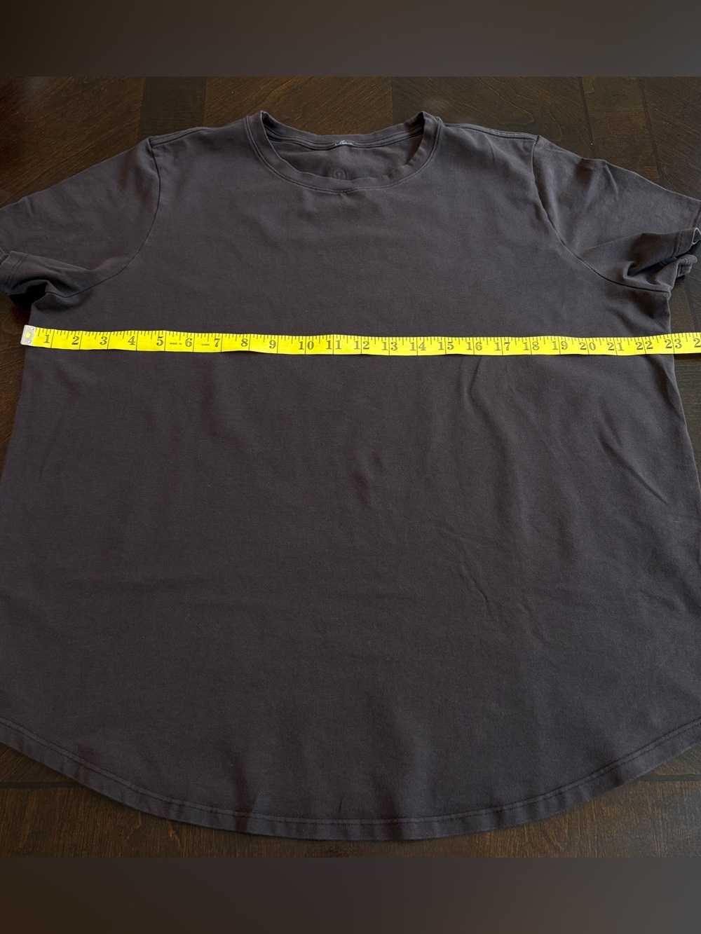 Lululemon Love Curved-Hem Crewneck T-Shirt In Espresso Brown Sz 12 Pima Cotton - Picture 5 of 7